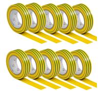 1-10 Ruedas Amarillo/Verde VDE Cinta Aislante Eléctrico Adhesiva PVC 15mm x 10