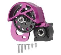 1/10 Scale Aluminum Alloy RC Gearbox | 87T Steel Spur Gear for Axial SCX10 / SCX10 II / AX10 / SMT10 | Limited Slip Differential & CNC Machined Gears (Purple)