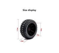 1/10 Short Course RC Off-Road Tires & Wheels 12mm Slash Rustler Set of 4Gy