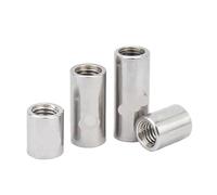 1-10 tuercas de acoplamiento redondas de acero inoxidable 304 M2, M5, M6, M8, M10, M12, M14, M16 y M20 for conexión alargada.(M10x14x40mm (1pcs))