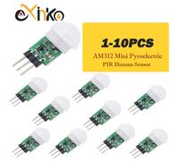1-10 Uds AM312 Mini módulo de Sensor humano PIR piroeléctrico PIR Sensor infrarrojo IR cuerpo Manual Detector IR infrarrojo de movimiento 5PCS