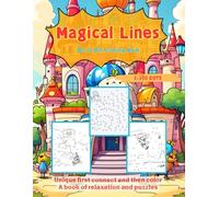 1-100 Dots Magical Lines Dot to Dot Coloring Books for Adults Teens Kids Relaxation: Panda bamboo gorilla rocket chicken bee frog whale owl princess ... octopus diving mouse moon raccoon cowboy etc.
