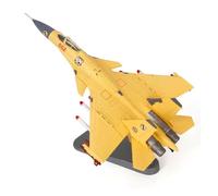 1/100 para Aviones de aleación J-15 avión Combate con Base en portaaviones Modelo Juguete colección decoración Juego de Pasatiempos en Miniatura(Yellow)