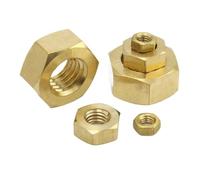 1-100 pieces Hexagonal nut in solid brass and copper for screws M1.4 - M4 M5 M6 M8 M10 M12 M14 M16 M18 M20(M6 (10PCS))