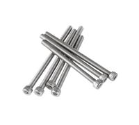 1-100 piezas M1.4/M1.6/M2/M2.5/M3/M4/M5/M6/M8/M10/M12/M14/M16 acero inoxidable 304 tornillos alargados de rosca completa con cabeza cilíndrica y casquillo hexagonal, M8x10mm