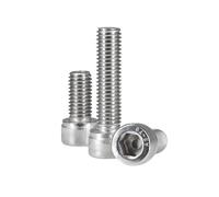 1-100 piezas M1.4/M1.6/M2/M2.5/M3/M4/M5/M6/M8/M10/M12/M14/M16 acero inoxidable 304 tornillos con cabeza cilíndrica y casquillo hexagonal, M6x130mm