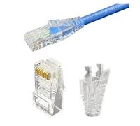 1-100 Uds RJ45 Cat6/6a conectores de paso botas de alivio de tensión EZ for engarzar cubiertas de Cable de conector de clavija Modular(100pcs,Green)