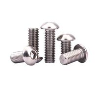 1/10pcs 316 A4-70 Stainless Steel M3 M4 M5 M6 M8 M10 Hex Hexagon Socket Button Round Head Screw Bolt ISO7380(12mm,10pcs M4)