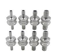 1-10PCS Aluminium Alloy Fuel Non Return Check Valve One Way Petrol Diesel for Car Automobile Helicopters Ships Motorcycles(10PCS,10mm)