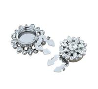 1/10pcs For Women, Crystal Detachable Clip On para manualidades, bodas(Color 2,10pcs)