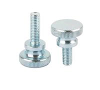 1/10pcs M3 M4 M5 M6 M8 M10 DIN464 Black Carbon Steel Glass Curtain Wall Thumbscrew Adjust Bolt Hand Tighten Thumb Screw GB834(Zinc plated,5pcs M5x20)