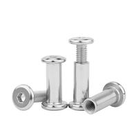 1~10set conector de remache hexagonal insertar junta manga tuerca ciega M2 M3 M4 M5 M6 M8 M10 304 férula for muebles acero inoxidable(55mm,M4-10Set)