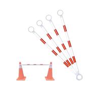 1-12 Barras Retráctiles Visibilidad Para Conos De Tráfico Barra De Conexión Para Conos Barrera Reflectante Ajustable Para Disponible En Varios Colores(Red and White,4Pcs)