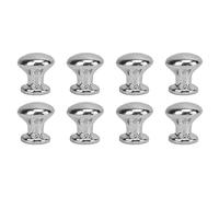 1:12 Escala Miniatura Cabeza Redonda Tiradores Perillas Hermoso Metal Estilo Simple Casa de Muñecas Manijas de Puerta para Gabinetes Cajones Joyeros Armarios 8 Piezas (Plata)