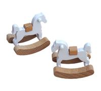 1/12 - Figura de madera para casa de muñecas, modelo de caballo balancín, muebles en miniatura para casa de muñecas, dormitorio, cuarto de bebé, escena, juguete de caballo balancín para niños
