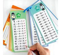 1-12 Juego Educativo de Tablas de División,15 Flashcards con Tablas de División,2 Marcadores Borrables,para Aprender y Practicar Las Tablas de División en Casa o en la Escuela Tarjetas