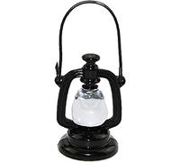 1/12 - Lámpara de aceite en miniatura para casa de muñecas, mini muebles, juguete de simulación, modelo de linterna de granero para decoración de la casa, muebles de casa de muñecas, hábil y