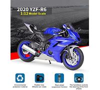 1/12 Modelo Diecast Motocicleta De Viaje Alta Resistencia Juguete Aleación Colección Coches Chico Regalo para Yamaha YZF-R6 2020
