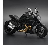 1:12 para Big Devil Aleación Locomotora Modelo Motocicleta Juguete Sonido Y Luz Niño Colección Decoración Regalo