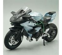 1:12 para Kawasaki Ninja H2 - Motocicleta Juguete Escala 1:12 Modelo Deportivo Sonido para Adultos(Light Blue)