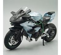 1:12 para Kawasaki para Ninja H2 Modelo De Motocicleta Fundida A Presión Bicicleta Deportiva con Sonido Y Luz para Regalos Niños Colección Adultos
