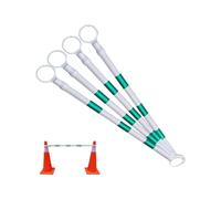 1-12 Piezas Barras Retráctiles Para Conos De Tráfico Poste De Conexión Telescópico Retráctil Barricada Cono Tráfico(White and green,4Pcs)
