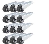 1-12 piezas polea de rodillos para puerta corredera rueda giratoria para muebles universal polea de riel silenciosa para hardware para muebles de mesa (8PCS)