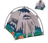 1:12 Scale Miniature Camping Tent,Mini Tents Model with Portable Design,Movable Decorative Scene Accessories,Foldable Fabric Design For Photography,Model Displays and Play (Green, 17 * 17 * 16cm)