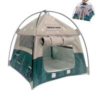 1:12 Scale Miniature Camping Tent,Mini Tents Model with Portable Design,Movable Decorative Scene Accessories,Foldable Fabric Design For Photography,Model Displays and Play (Brown, 17 * 17 * 16cm)