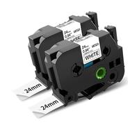 1-12PK Tz 24mm cinta de etiquetas laminada, Compatible Brother TZe-651 TZe-251 TZe151-751 Tze cinta de 1 pulgada for p-touch D600 P710BT P700(2PK)