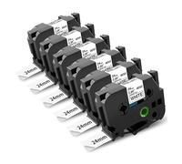 1-12PK Tz 24mm cinta de etiquetas laminada, Compatible Brother TZe-651 TZe-251 TZe151-751 Tze cinta de 1 pulgada for p-touch D600 P710BT P700(6PK)