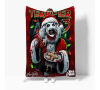 (#1,130x150cm(51x59in))Terrifier 3 Killer Art The Clown 3D Fleece Blanket Winter Warm Xmas Large Throws