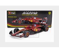 BURAGO 1/18 FERRARI F1 SF24 LECLERC WINNER MONZA GP 2024 MODELO ESTÁTICO