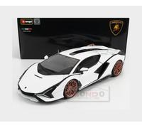 2020 Lamborghini Sian FKP Hybrid 37 Blanco/Negro 1:18 Bburago 11046