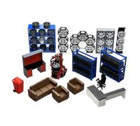 1/18 escala soporte de neumáticos y cambiador de neumáticos Set para bricolaje tienda de reparación de automóviles y escena de tienda personalizada, modelo de escena en miniatura, decoraciones