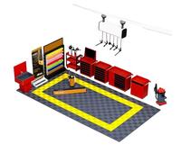 1:18 modelo de lavado de coches para garaje Diorama, accesorios de taller de bricolaje, taller de reparación, juego de escenas, modelo de pantalla detallada para adultos aficionados