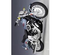 1/18 Motocicleta Azul Modelo Fundido A Presión para Regalos De Niños Colección Adultos para Harley FXS Low Rider 1977