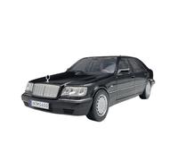 1:18 para 1990 S600 W140 Tiger Head Ben Classic Alloy Car Model Simulación Colección Adorno Miniaturas De Automoción(Black)