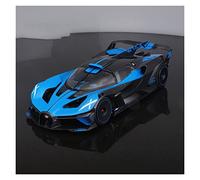 1 18 para Bugatti Bolide Simulación De Escala De Metal Modelo De Coche De Carreras Vehículo Estático Adorno Coleccionable No Control Remoto Modelos(Azul)