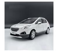 1/18 para Dongfeng Peugeot 3008 Decoración De Modelo De Coche Todoterreno De Alta Simulación De Metal Fundido A Presión(Bianco)