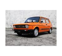 1/18 para Fiat 127 Resina De Lujo Modelo De Coche De Alta Simulación Exquisita Decoración Artesanal(Naranja)