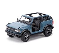 1 18 para Ford Bronco Badlands 2021 Juguete De Modelo De Coche Altamente Simulado Decoración del Hogar para Niños Miniaturas De Automoción(Azul)
