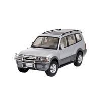 1 18 para Mitsubishi Pajero V73 SUV Vehículo Todoterreno Modelo De Fundición A Presión Vehículos Colección para Adultos(Plata)