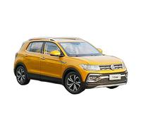 1 18 para Volkswagen T-Cross Vitality Gold SUV Aleación Fundición A Presión Modelo Decoración Colección Exhibición Miniaturas De Automoción