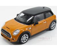 1:18 WELLY Mini Cooper Hatch 2-Door 2015 Ochre Black WE18050OC