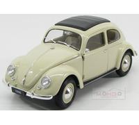 1:18 Welly Volkswagen Beetle Classic Closed Roof 1950 Ivory WE18040IV Modellino