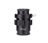 1/2 1/3 1X Adaptador 0.3X 0.5XC Adaptador de Lente de Montaje for cámara Digital de vídeo Accesorios de microscopio estéreo Trinocular Claro y Suave(0.5X and CTV 1-2)