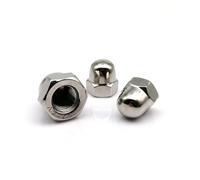 1/2/10/50 piezas M3 M4 M5 M6 M8 M10 M12 M14 M16 304 A2-70 Acero inoxidable Hexagonal Tapa decorativa Semicírculo Tapa de cúpula Tuerca bellota(10pcs M5)