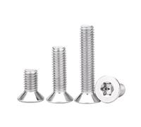 1/2/10/50pcs M1.4 M1.6 M2 M2.5 M3 M4 M5 M6 M8 M10 M12 GB2673 304 Stainless Steel Six-Lobe Torx Flat Countersunk Head Screw Bolt(30mm,1pc M12)