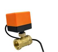 1/2" 3/4" 1" 1-1/2" Brass Motorized Ball Valve AC220V DC12V DC24V 3-Wire Electric Ball Valve 2-way Brass Body With Actuator(1-1/4",220VAC)